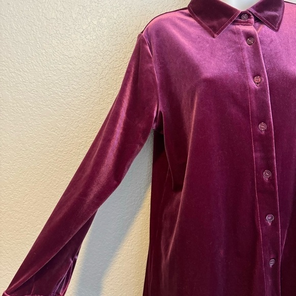 Soft Surroundings Velvet Boyfriend Tunic Shirt - Picture 7 of 9